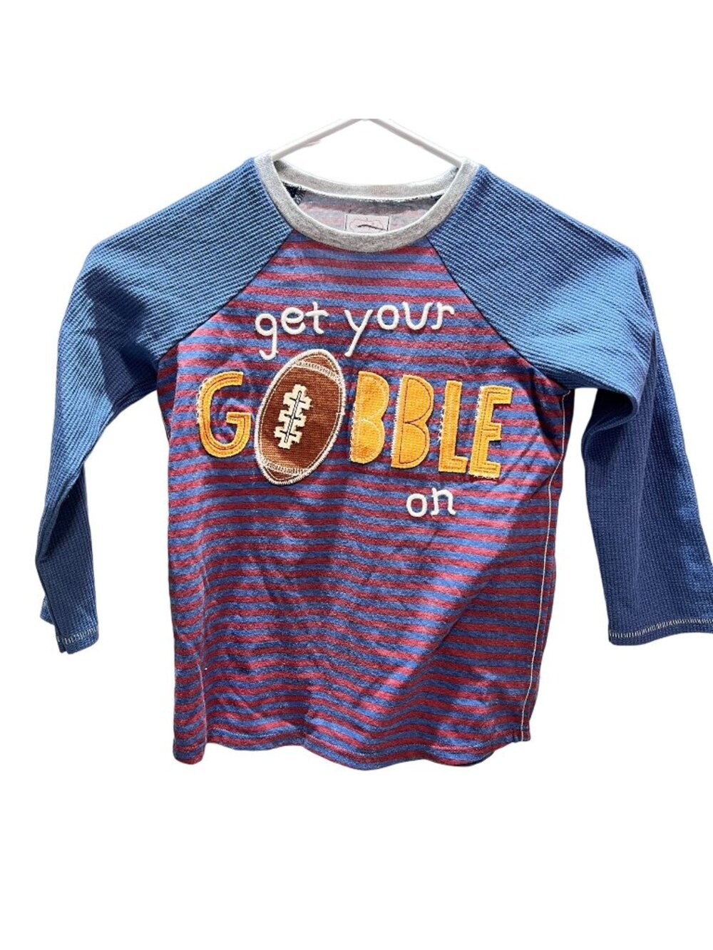 Mud Pie 4T 5T NWOT Thanksgiving turkey Gobble football long sleeve tshirt Shirt